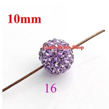 free shipping 50pcs/pack 10mm Beads christmas ornaments Clay Crystal finding ball beads Purple Amethys SH10016 2024 - buy cheap