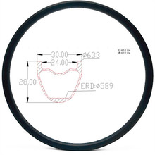 free shipping Graphene carbon mtb rim 29er XC 30mmX28mm tubeless XC race mtb disc rim 29er bike rims hookeless carbon rims 2024 - buy cheap