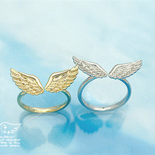 Оптовая продажа, регулируемое кольцо с крыльями ангела, кольца золотого и серебряного цвета для женщин, модные ювелирные изделия, подарки 2024 - купить недорого
