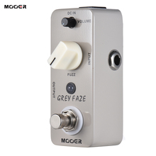 Mooer pedal de efeito para guitarra cinza faze, pedaleira de efeito de guitarra, desvio verdadeiro, concha de metal completa adota transistor de germânio vintage 2024 - compre barato