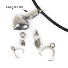 20pcs Clasps Stainless Steel Pendant Pinch Clips Bails Charm Necklace Connectors Beads Jewelry Findings 2024 - buy cheap