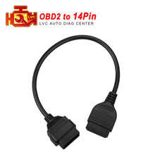 OBD2 16pin to 14pin cable for nissan diagnostic interface 14 pin OBDII extension cord OBD1 to obd2 lead Free Shipping 2024 - buy cheap