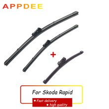 APPDEE Wiper LHD Front Rear Wiper Blades Set For Skoda Rapid 2012 - 2016 Windscreen For Fabia Combi Wagon 2015 - 2017 24"16"16" 2024 - buy cheap