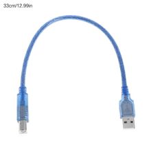 Высокоскоростной прозрачный синий usb-накопитель 2,0 кабель для принтера Type A-Male-Type B Male двойное экранирование для 0,3 м, 1 м, 1,5 м, 3 м T3LB 2024 - купить недорого