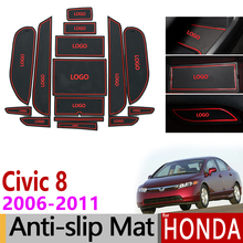 Противоскользящий коврик для ворот Honda Civic 2006-2011 8-го поколения, резиновые аксессуары, наклейки типа R 2007 2008 2009 2010 FA FD 2024 - купить недорого