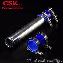 Tubería de tubería de radiador Turbo de aluminio, manguera de silicona y conjuntos de abrazaderas de perno T, azul, 51mm, 2 pulgadas 2024 - compra barato