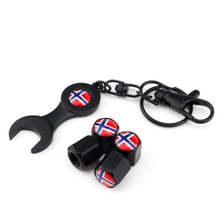 Kit para roda de carro com válvula e chave inglesa, 4 peças, logo da bandeira noruega, 1 peça, chevrolet, captiva, niva, aveolacetti, sonic, spark, cruz 2024 - compre barato