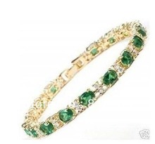 Super beautiful gold filled green jade bracelet 2024 - buy cheap