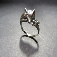 Anillo de lobo gris Vintage, alta calidad, diseñador de marca, escultura, descanso 2024 - compra barato