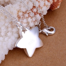 Necklace 925 jewelry silver plated   trendy jewelry pendant necklaces star 18 inches jewelry wholesale  ttih LP032 2024 - buy cheap