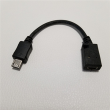 100 unids/lote Micro USB macho a Mini USB hembra USB adaptador datos Cable de la computadora negro 10cm 2024 - compra barato