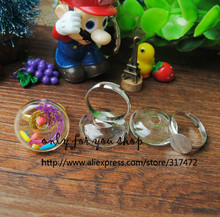 Free ship! 20mm Glass Bubble& Ring  DIY Jewelry Findings  (Silver Plated/Gold /Antique Bronze Ring can choose) 2024 - buy cheap