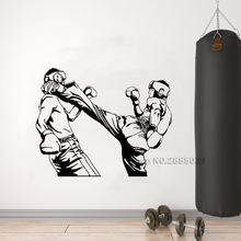 Adesivos de parede de vinil taekwondo karatê, arte marcial, boxe, decalques, decoração de quarto, murais, novo lc597 2024 - compre barato