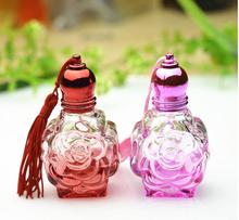 10 pce Free shipping 12 ml Peony Glass Roll On Empty Perfume Bottle mini  Essential Oil  Empty Cosmetic Packaging Containers 2024 - buy cheap