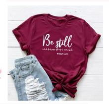 Be Still and Know That i am God T-Shirt Christian Religious Slogan Grunge Tee Faith Bible Verse lover Gift  Tops Trendy Outfits 2024 - buy cheap