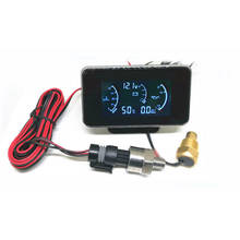 New 3 Function 12v/24v Truck Car Oil Pressure Gauge Meter+ Voltmeter Voltage Gauge + Water Temperature Gauge Meter 2024 - buy cheap