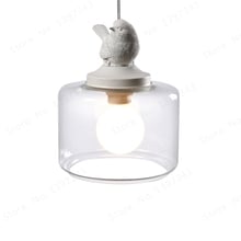 Industrial Vintage Modern Loft Pendant Light Lamp Luster Bird Designe Glass Lampshade E27 Holder Bar Lamps Restaurant Bedroom 2024 - buy cheap