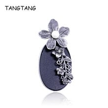 2018 New Arrival Tin Alloy Flower Brooches Pins For Women Winter Coat Costume Women Men Brooches Acrylic Pearl Jewelry BH8371 2024 - buy cheap