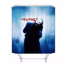 Custom Joker Bathroom Acceptable Shower Curtain Polyester Fabric Bathroom Curtain #180320-01-126 2024 - buy cheap