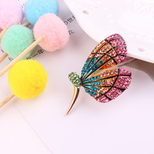 LUBOV Exquisite Colorful Crystal Stone Inlaid Golden Color Metal Butterfly Brooches Pins Luxury Women Costume Jewelry 2019 New 2024 - buy cheap