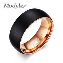 Модное мужское вольфрамовое кольцо Modyle, кольца 8 ММ золотого цвета, мужские вольфрамовые ювелирные изделия 2024 - купить недорого