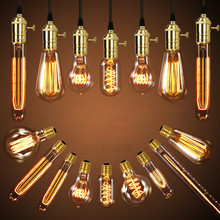 Bombilla Edison Retro, Luminaria, lámpara Industrial Vintage, ST64, G80, 220V, 40W, E27, bombillas antiguas, iluminación de filamento 2023 - compra barato