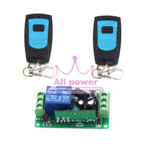 Controle remoto sem fio 1ch dc12v 10a rf sistema de interruptor com controle remoto, 315/433 mhz, 2 transmissores e 1 receptor