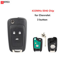 KEYECU New Uncut Remote Key Fob 3 Button 433MHz ID46 Chip for 2010 2011 2012 2013 2014 2015 Chevrolet Cruze 2024 - buy cheap