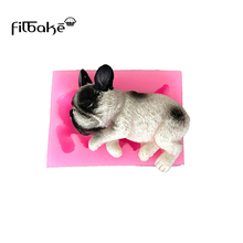 FILBAKE lindo perro de silicona molde para Mousse pastel 3D Shar Pei molde para helado de explosión escalofriante Fondant pastel decoración herramientas 2024 - compra barato
