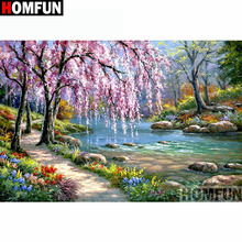 HOMFUN Full Square/Round Drill 5D DIY Diamond Painting "Landscape tree" Embroidery Cross Stitch 3D Home Decor Gift A11275 2024 - buy cheap