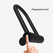 Heavy Duty U Shape Fingerprint lock padlock electric lock for Scooter bicycle glass door 2024 - buy cheap