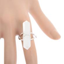 Fashion Irregular Cut Crystal Quartz Gems Natural Stone Rings for Women Men Boho Midi Finger Ring Jewelry Christmas Gifts 2024 - buy cheap