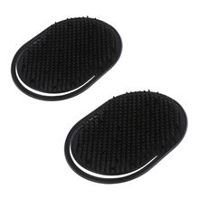 2 Pcs Pocket Travel Hair Comb Brush Men Beard Mustache Palm Scalp Massage Black Hot New 2024 - buy cheap