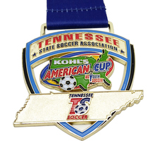 Medalhas de metal personalizadas de fábrica, medalhas de metal baratas com logotipo customizado, medalha de esportes com fitas 2024 - compre barato