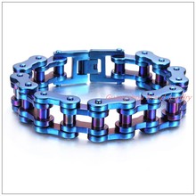 Pulsera azul de acero inoxidable 316L para hombre, brazalete de alta calidad resistente, 9,25 "x 19mm, 155g 2024 - compra barato