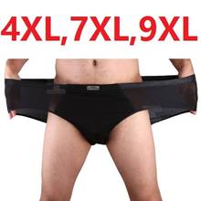 4XL,7XL,9XL Solid Briefs Mens Bamboo fiber Underwear Male panties comfortable breathable underwear 5pcs/lot 2024 - buy cheap