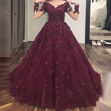 Boho Vestido De Noiva Muslim Wedding Dresses Ball Gown Long Sleeves Lace Flowers Dubai Arabic Wedding Gown Bridal Dresses 2024 - buy cheap