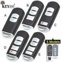 KEYECU for Mazda 3 5 6 CX-5 CX-7 CX-9 Replacement 2/ 3/ 2+1/ 3+1/ 4 Button Smart Remote Car Key Shell Case Fob with Uncut Blade 2024 - buy cheap