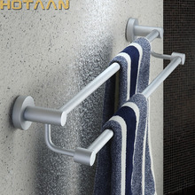 High Quality Aluminium Bathroom Accessory,Double Towel bar,Towel Rail, Anit-Rust Round Towel Holder,Bathroom Product YT-12198 2024 - buy cheap