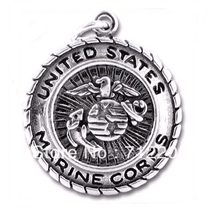 Модный браслет из цинкового сплава с покрытием под античное серебро, с дисками «морской пехоты», ювелирный кулон на плечо 2024 - купить недорого