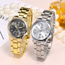 Роскошные Кварцевые наручные часы для женщин, модные кварцевые часы с ремешком из нержавеющей стали, круглые наручные часы, женские наручны... 2024 - купить недорого