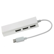 Adaptador Ethernet USB-C para Macbook Pro Air, concentrador de puertos USB tipo C a Ethernet RJ45, Lan 2,0, 3 puertos 2024 - compra barato