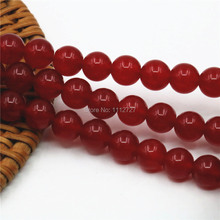 4 6 8 10 12mm Accessory Craft Part Red Chalcedony Stone Loose Beads DIY Round Jewelry Making 15inch Women Christmas Gift Fitting 2024 - buy cheap