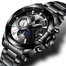 Relógio masculino luxuoso binger, relógio de pulso mecânico à prova d'água 2024 - compre barato