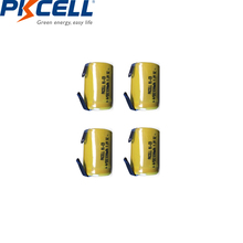 4 шт. PKCELL 4/5sc 1,2 v 1200mah никель-кадмиевые батареи 4/5 sub c NI-CD аккумуляторные батареи промышленности плоский верх с вкладками для карнизов 2024 - купить недорого