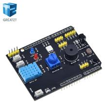 Dht11 lm35 adaptador de placa expansão multifuncional sensor umidade temperatura para arduino uno r3 rgb led ir receptor buzzer i2c 2024 - compre barato