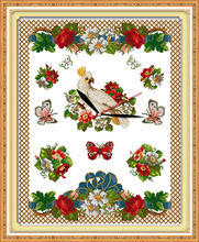 Набор для вышивки крестиком с изображением цветочных часов 14ct 11ct, настенные часы на холсте, вышивка «сделай сам», рукоделие 2024 - купить недорого