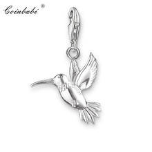 Charm Pendant Hummingbird,2018 Fashion Jewelry Trendy Real Authentic 925 Sterling Silver Gift For Women Girl Fit Bracelet 2024 - buy cheap