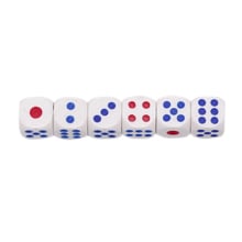 NEW 2019 10mm Acrylic White Round Corner Dice Clear Drinking Dice Portable Table Playing Game hot sale 6Pcs 2024 - buy cheap