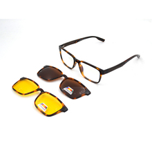 2 in1 Myopia Sunglasses TR90 Women Men Magnet Clip on Polarized Gray Yellow Lens Night Vision Driving Eyeglasses -1.0 ~ -6.0 L3 2024 - buy cheap